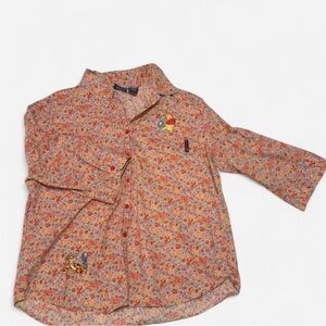 Disney Women's Floral Button Down Shirt - Multicolor